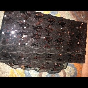 Black beaded formal scarf